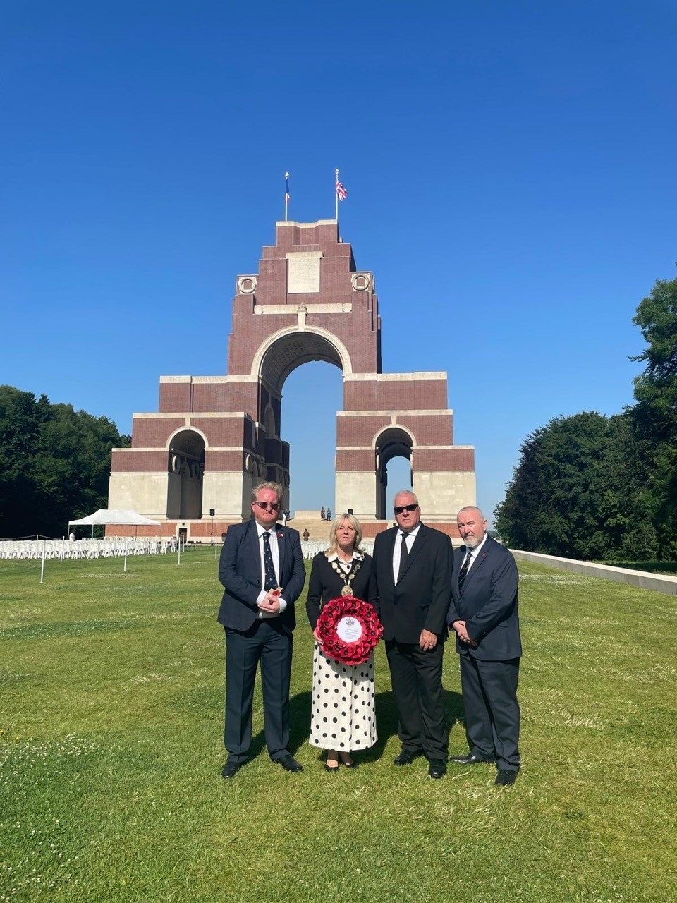 Our delegation at the Service of Remembrance at The Thiepval Memorial